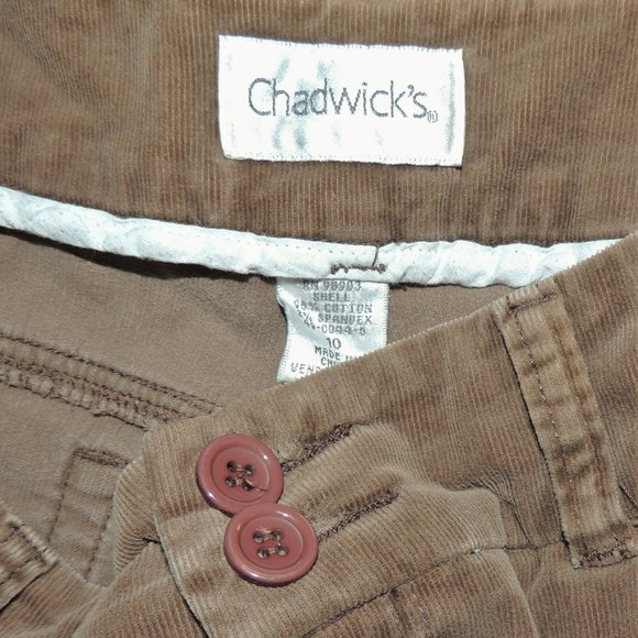 Vintage Chadwicks - Finely Corded 5 Pocket Wide Leg Relaxed Fit Embroidered - Picture 5 of 6